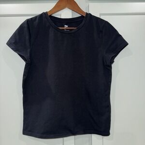 TNA HOLD-IT Black Short‎ Sleeve Tee Shirt Basic Large Aritzia
